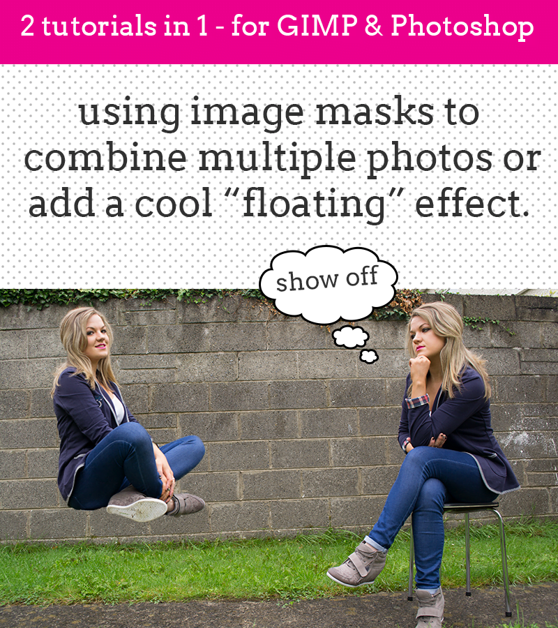 using image masks to combine multiple photos or add a cool floating effect 