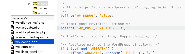 How to limit or disable post revisions on WordPress to save database space
