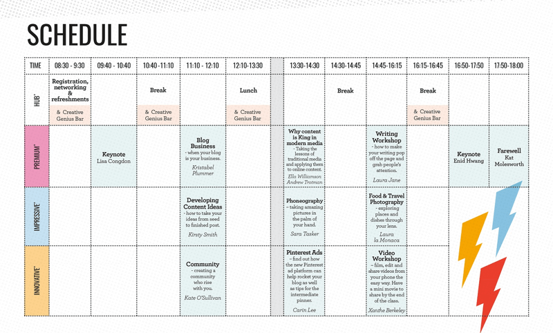 Blogtacular 2016 Schedule