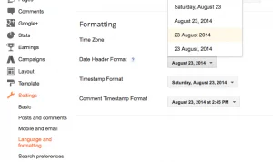 create a circular date header for blogger posts