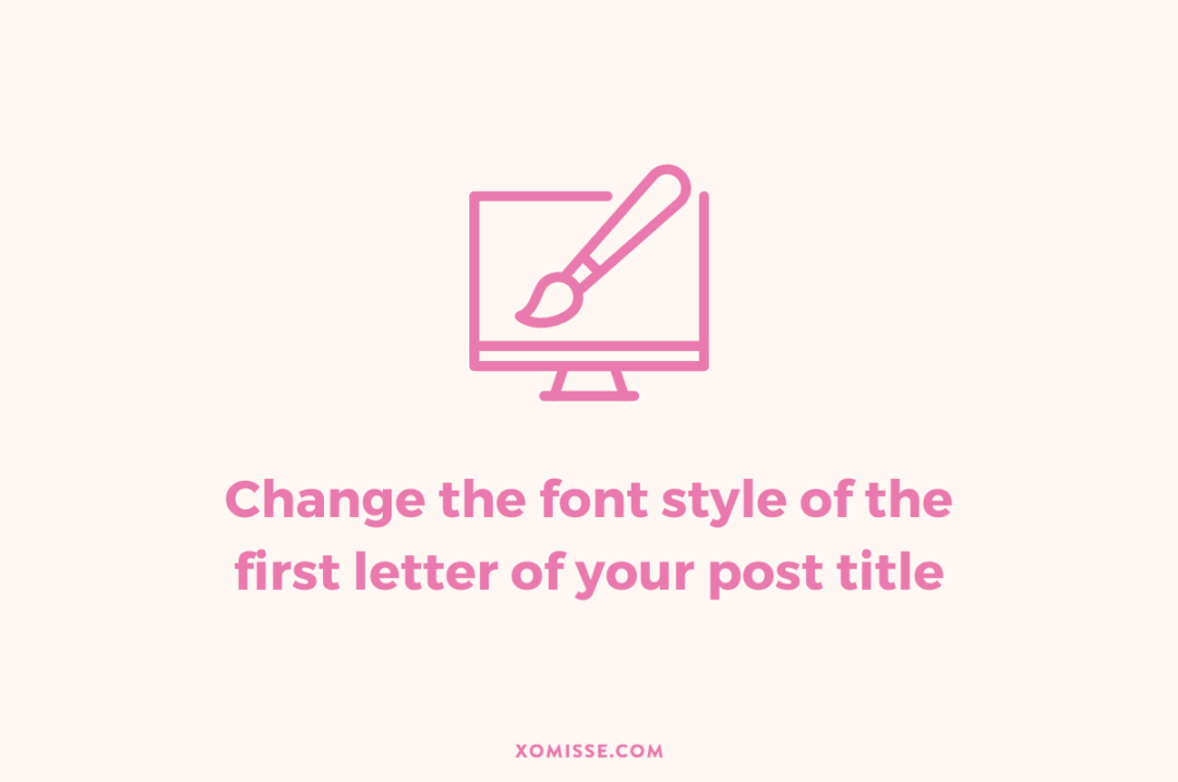 Change font style of the first letter of post title