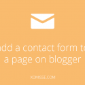 Add a contact form to page on Blogger