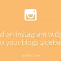 Add an Instagram widget to your sites sidebar
