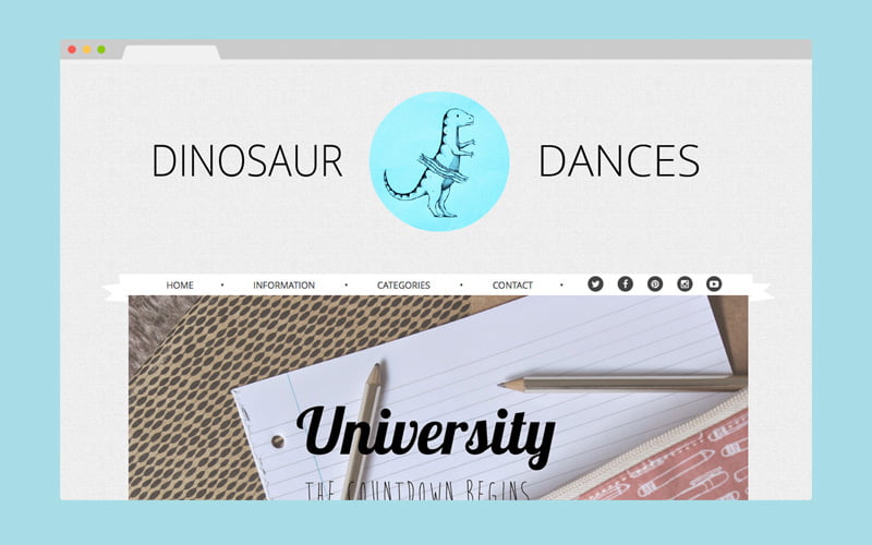 Custom Blog Design for Blogger with recent post slider, popular post fading slider, sticky drop down navigation, social icons and more
