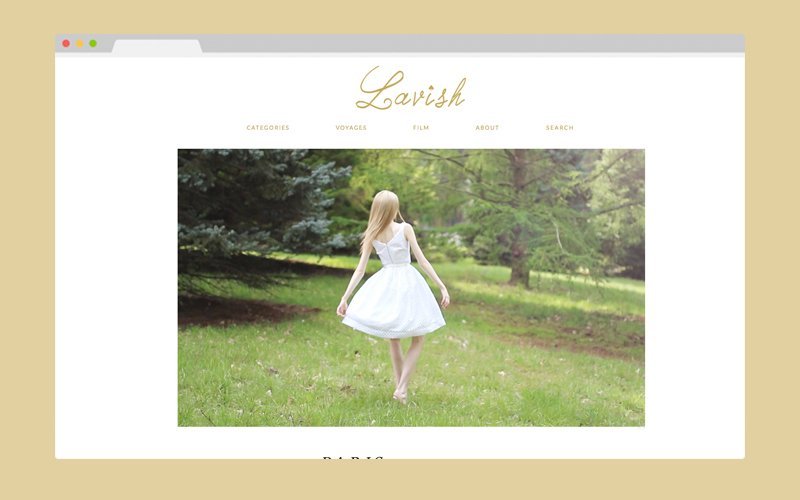 The Land Of Lavish - Blog Design