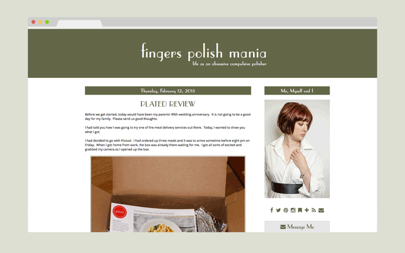 fingers polish mania - custom blogger design