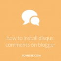 How to install DISQUS Comments on Blogger