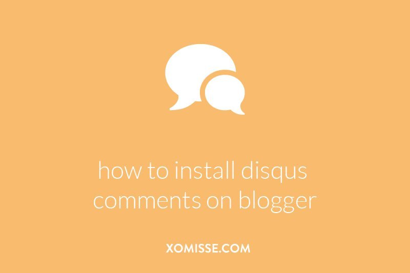 how to install disqus comments on blogger