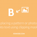adding an image like a pattern or photograph to text or another image (mockup) by using clipping masks on Photoshop and Affinity