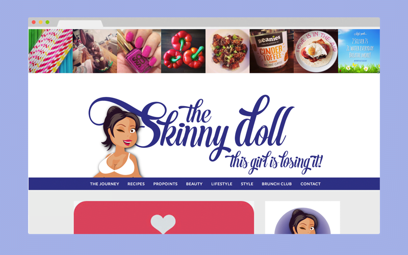TheSkinnyDoll -Custom Blog Design for Blogger