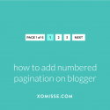 How to Add Numbered Pagination to Blogger