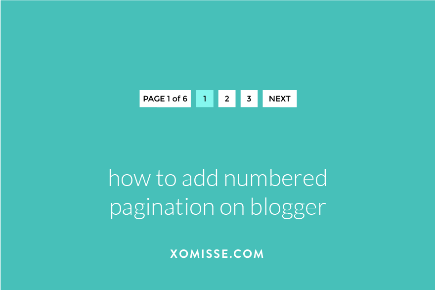 How to add a numbered pagination to Blogger