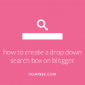 How to create a dropdown search bar in your navigation on Blogger