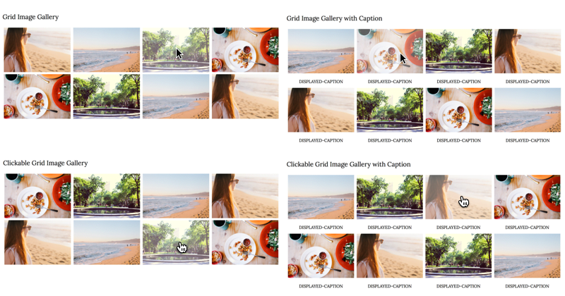 Simple image gallery for blogger - 4 styles