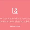 how to share a preview of a drafted post with someone without publishing