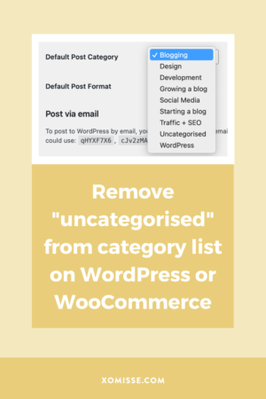 How To Remove The Uncategorised Category From Your Wordpress Or How To Remove The Uncategorised Category From Your Wordpress Or
