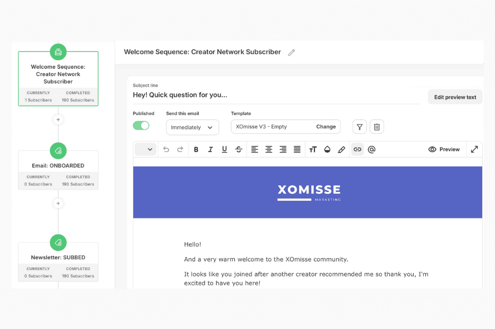 How to set up an email welcome series